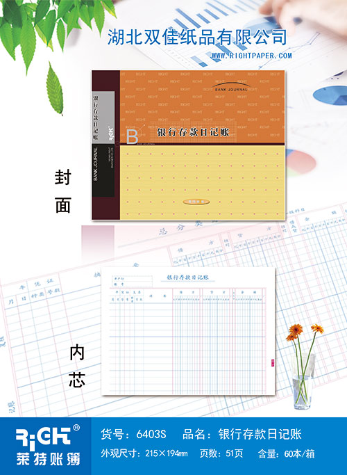 6403S--銀行存款日記賬